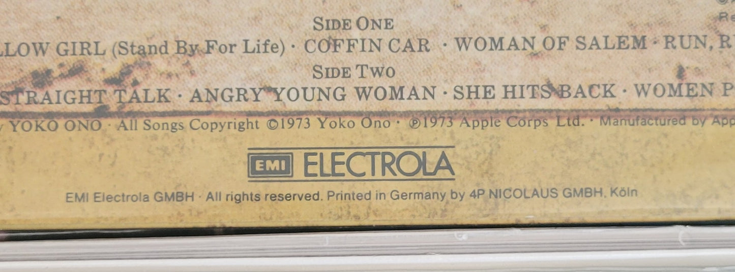 YOKO ONO, PLASTIC ONO BAND "Feeling The Space" (1973) German Press VG+/VG+