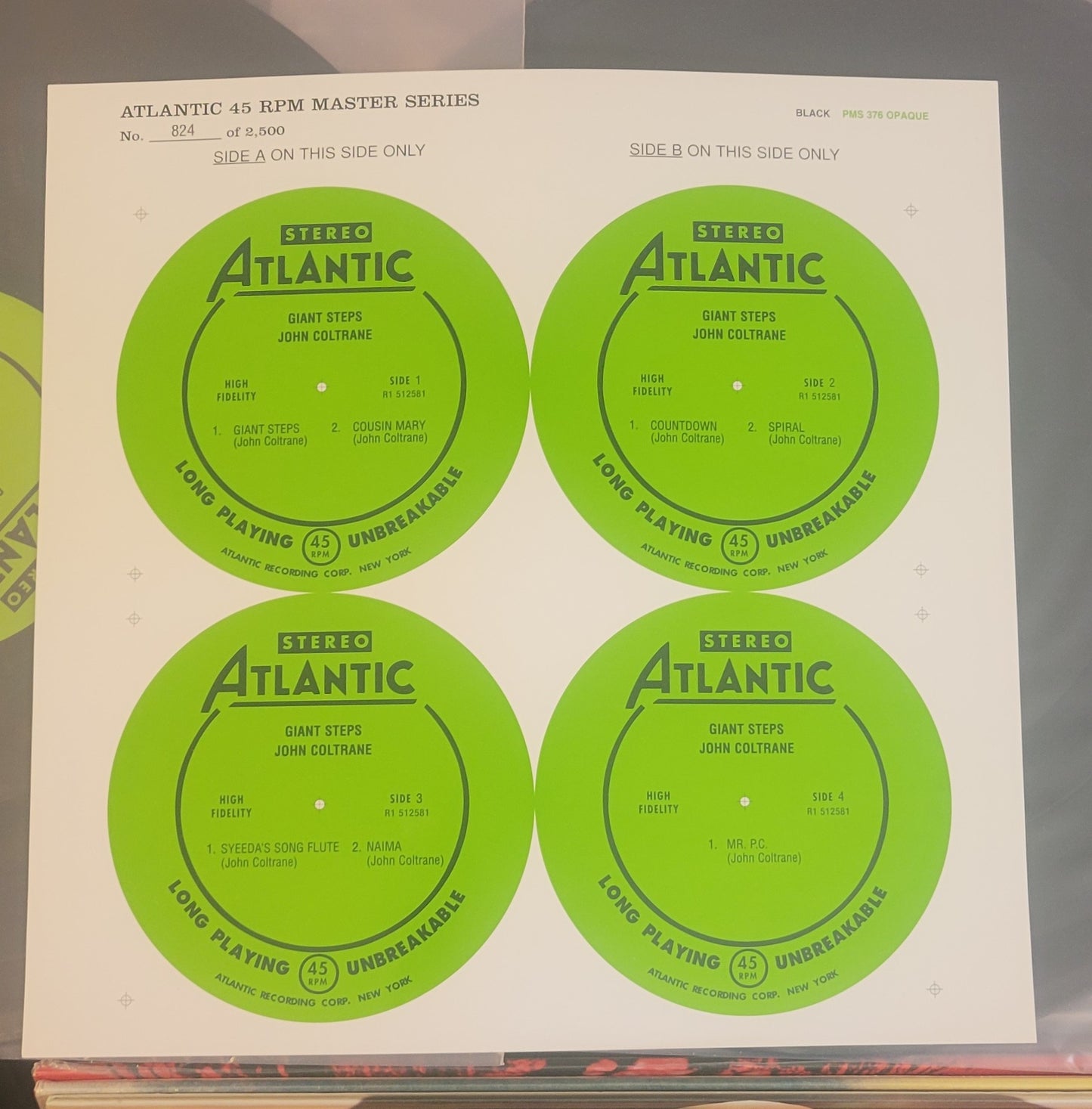 COLTRANE, JOHN "Giant Steps" LP (2008 BOX SET) Rhino Jazz VG+/VG+