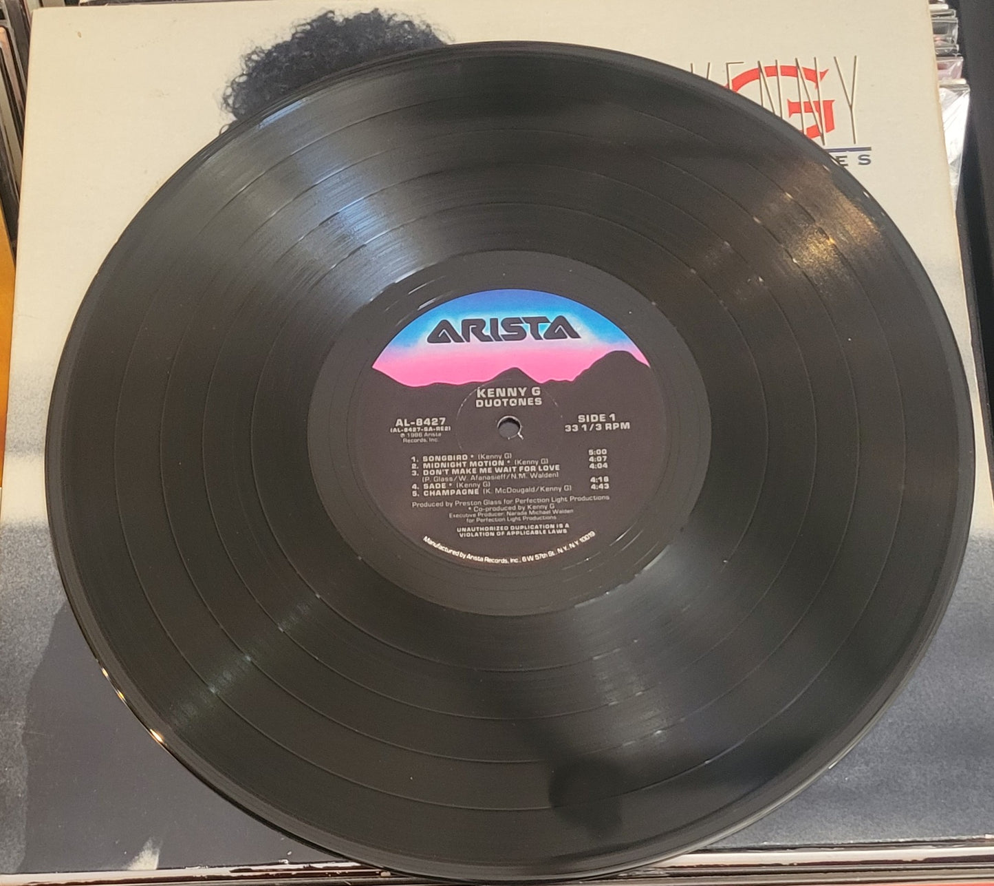 KENNY G "Duotones" LP (1986) Smooth Jazz ARISTA VG/VG
