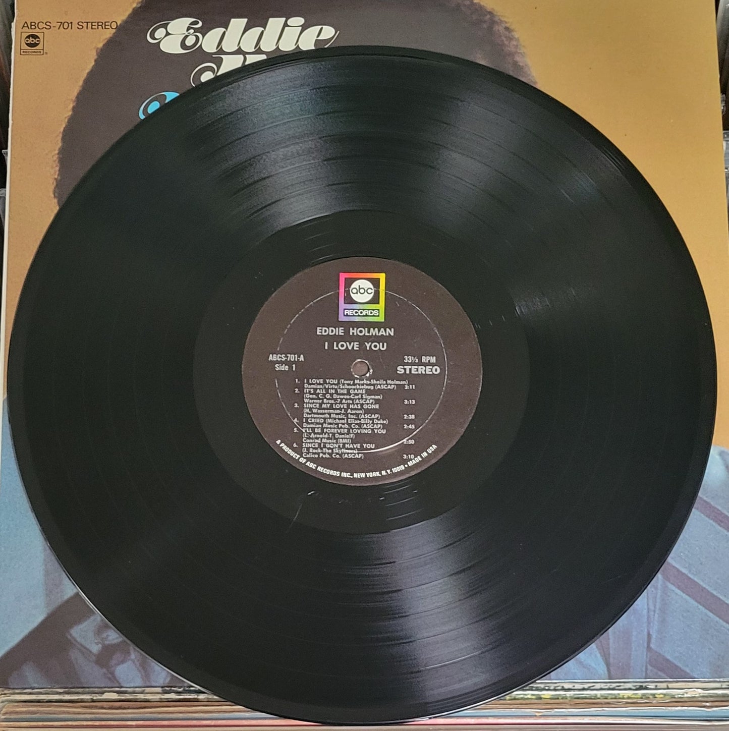 HOLMAN, EDDIE "I Love You" LP (1969, SOUL) VG/VG