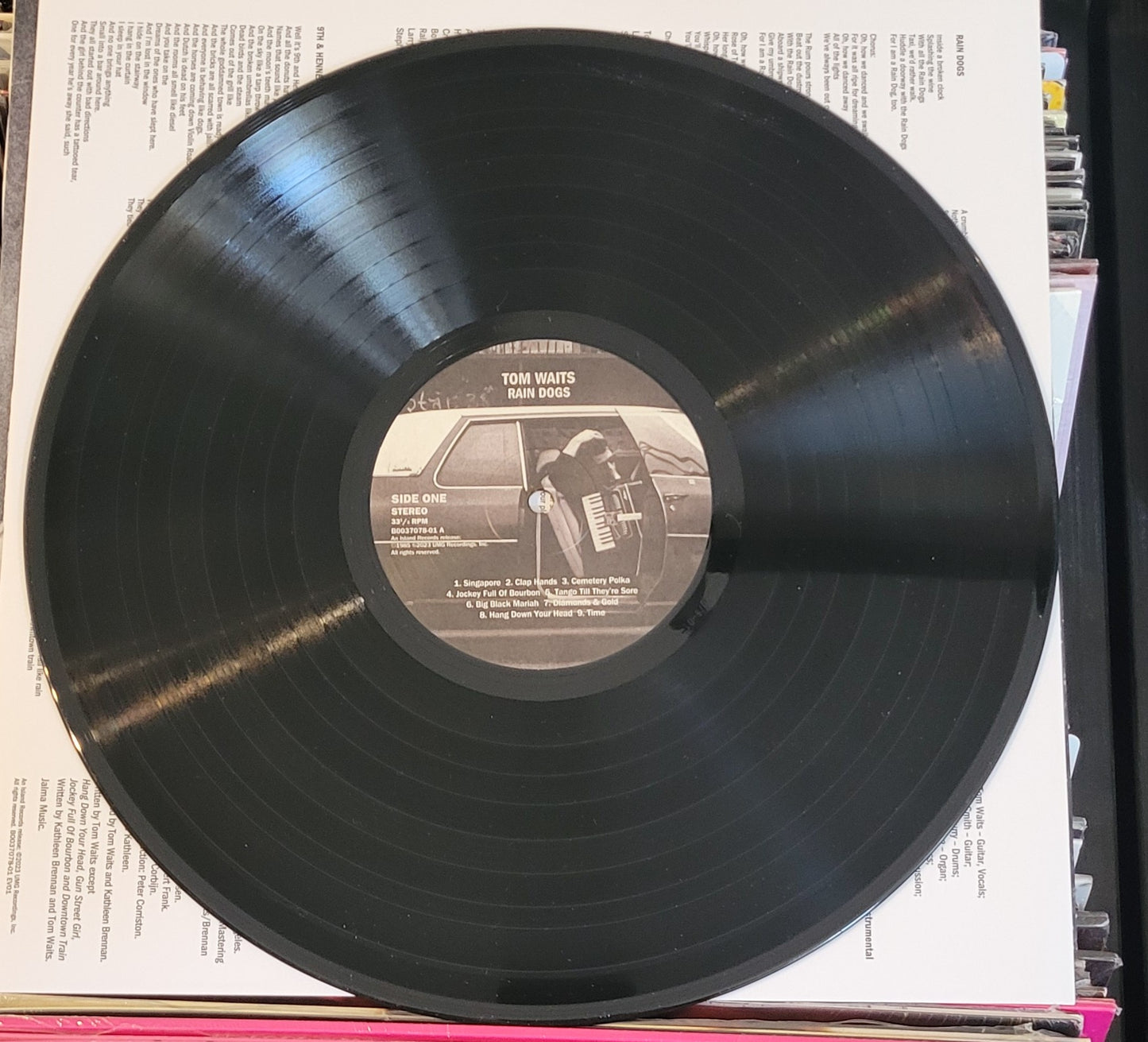 WAITS, TOM "Rain Dogs" LP 180 Gram Reissue (2023) VG+/VG+