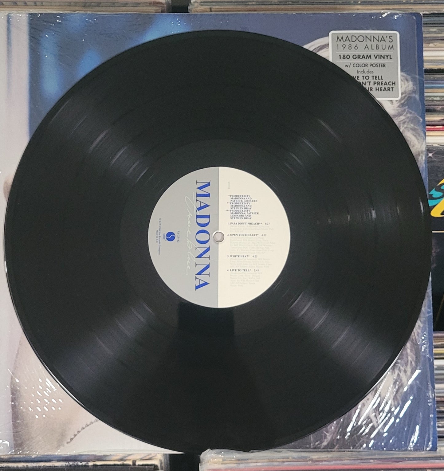 MADONNA "True Blue" LP (180g) 2016 Reissue VG+ w/ POSTER