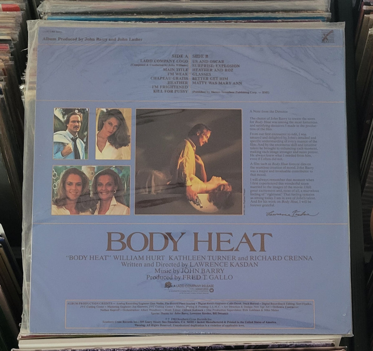 BARRY, JOHN "Body Heat" OST Audiophile 45 RPM Soundtrack VG+/NM