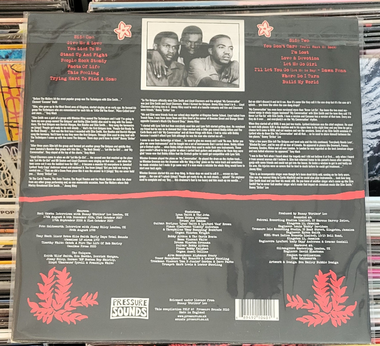 UNIQUES, THE "Absolutely Rocksteady" LP (2010) Reggae Rocksteady Import VG+/VG+
