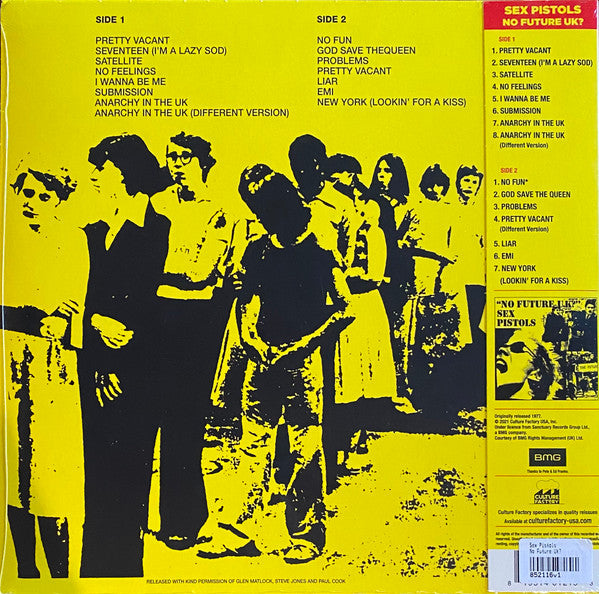SEX PISTOLS "No Future U.K?" LP (Yellow/Black Vinyl)