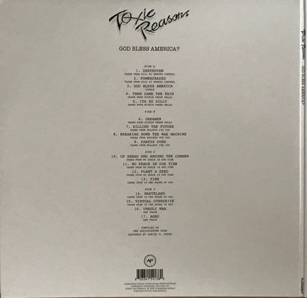 TOXIC REASONS "God Bless America?" LP (Splatter Vinyl)