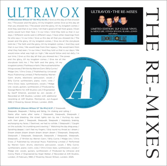 ULTRAVOX "Re-Mixes" LPx2 (RSD)